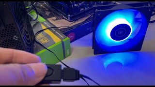 EK Vardar EVO 120ER D RGB  controlling with Jonsbo RGB controller [upl. by Arnst]