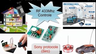 Remote Control using RF 433Mhz modules with pic16F درس حول التحكم الاسلكي بموجات الراديو [upl. by Eisdnil570]