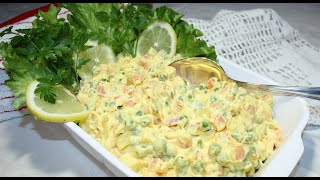 INSALATA RUSSA RICETTA ORIGINALE  Completa con maionese  RUSSIAN SALAD RECIPE [upl. by Lucic]