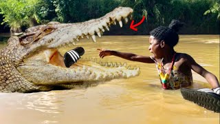 Crocodile Attack Girl in the water  crocodile attack human in the river  crocodile attack stories [upl. by Srini661]