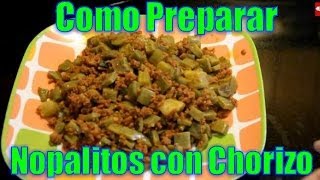 Nopalitos con Chorizo  Recetas en Casayfamiliatv [upl. by Astred]