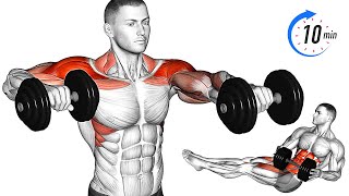 10 Min Full Body Dumbbell Workout at Home [upl. by Ahsilat497]