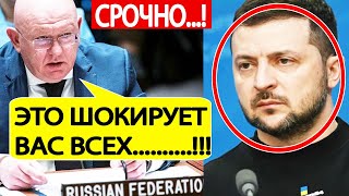 Россия в ООН Срочно ЭКСТРЕННОЕ заявление по Украине Вот что готовит Зеленский для Запада [upl. by Onairpic]