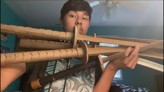 How to make a katana out of cardboard step by step [upl. by Chaffee680]