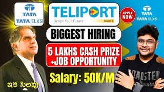 Biggest hiring from TATA  Internships amp Fulltime Jobs  TATA Elxsi TELIPORT Season 2  Latest Jobs [upl. by Valentia]