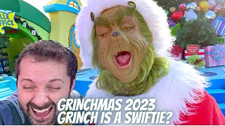 Grinchmas 2023  The Grinch is a Swiftie More Universal Studios Holiday Fun and Food [upl. by Juliette969]