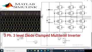 3phase 3level Diode Clamped Multilevel Inverter design Neutral Point Clamped  MATLAB Simulation [upl. by Trilbie]