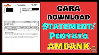 Cara Download StatementPenyata Akaun Ambank  Amonline [upl. by Atteoj]