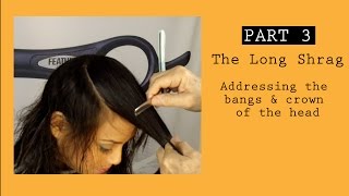 Long Razored Shag Haircut Tutorial  Full Fringe Bangs  Part 3 [upl. by Kylen]