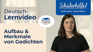 Aufbau und Merkmale von Gedichten  Gedichtanalyse 🎓 Schülerhilfe Lernvideo Deutsch [upl. by Veno]