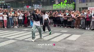 1MILLION DANCE Yoojung Lee x Tina Boo BLACKPINK Typa Girl 뉴욕 타임스퀘어 NY Times Square 20230719 [upl. by Eelahc371]