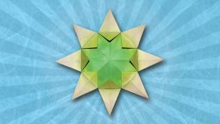 Origami Sunburst Star Folding Instructions [upl. by Ellivro]