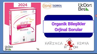 345 AYT Kimya Soru Bankası 2024 Çözümleri  Organik Bileşikler 1 Orjinal Sorular [upl. by Thornie]