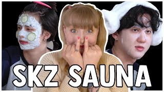 reaction to ♡ SKZ 사우나 SKZ SAUNA 1｜SKZ CODE ♡ [upl. by Gnud]