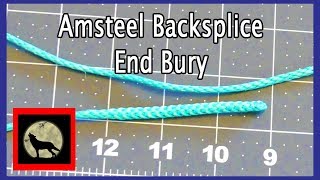 How to make AmsteelDyneemaZingit Backsplice End Bury for Hammock Whoopie Slings [upl. by Anaig]