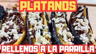 PLATANOS RELLENOS A LA PARRILLA [upl. by Elumas304]