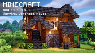 Minecraft How To Build a Survival Japanese House [upl. by Sinegra787]