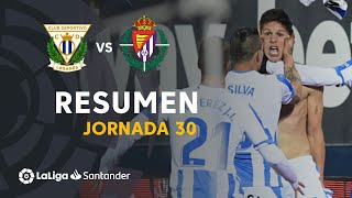 Resumen de CD Leganés vs Real Valladolid 10 [upl. by Aemat]