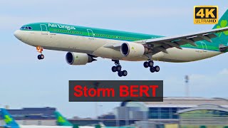 Storm BERT Landing Compilation Dublin Airport 24 November 2024 [upl. by Atinob]