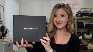 Strathberry Mini East West Unboxing amp First Impression Review [upl. by Zzabahs]