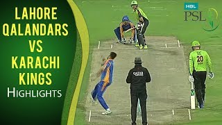 PSL 2017 Match 8 Lahore Qalandars v Karachi Kings Highlights [upl. by Olotrab]