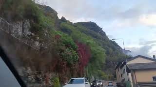 Virginia creeper cloudy Longarone IV Veneto Italy 261024 cloudy autumn colour foliage [upl. by Frans]