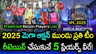 IPL 2025 All Team Retained Player List In Telugu Predicted  IPL 2025 Mega Auction  GBB Cricket [upl. by Ostap695]