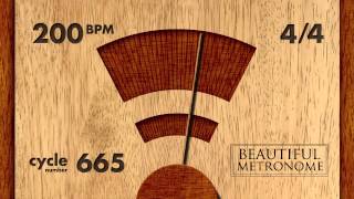 200 BPM 44 Wood Metronome HD [upl. by Gentes]