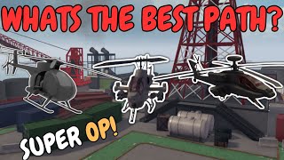 WHATS THE BEST PATH FOR THE NEW HELICOPTER TOWER  Roblox Tower Defense X [upl. by Braunstein146]