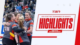 2024 SCOTTIES TOURNAMENT OF HEARTS HIGHLIGHTS Page Qualifier  Homan Ontario vs Einarson Canada [upl. by Leuams10]