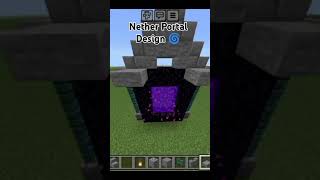 Nether Portal Design 🌀 [upl. by Kcirdec691]