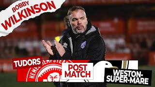 POST MATCH REACTION  Bobby Wilkinson  Hemel Hempstead Town 01 WestonSuperMare [upl. by Edna472]