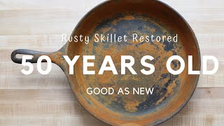 How to Season a Rusty Cast Iron Skillet  How to Fix Clean and Restore Cast Iron [upl. by Anisah652]