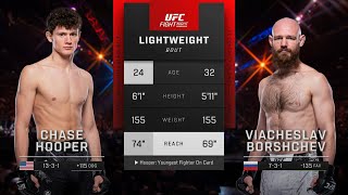 CHASE HOOPER vs VIACHESLAV BORSHCHEV FULL FIGHT UFC [upl. by Cleopatre284]