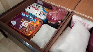 Bed Box Organization How To Organize Bed Box DiwanUnder Bed [upl. by Eimorej]