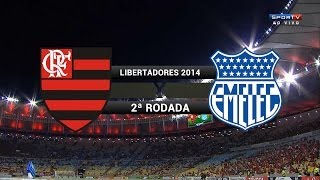 Gols  Flamengo 3 x 1 Emelec EQU  Libertadores 2014  26022014 [upl. by Sirromal]