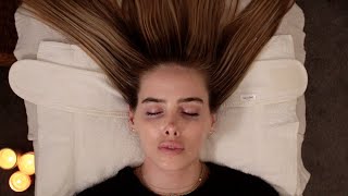 Deep Relaxation ASMR whispering facial treatment and hair brushing [upl. by Rothwell]