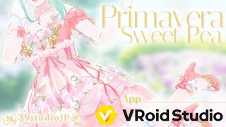 【VRoid】The Making of Primavera SweetPea Dress Set [upl. by Bondie]