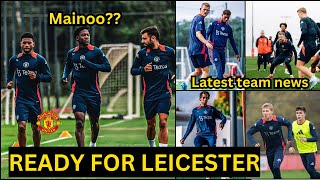 AmadMainooYoroShawUgarteRashford 🔥Man United Final training amp team news ahead Leicester [upl. by Anelagna]