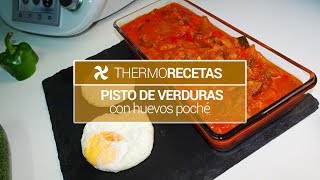 Pisto de verduras con huevos poché Thermomix [upl. by Chev499]