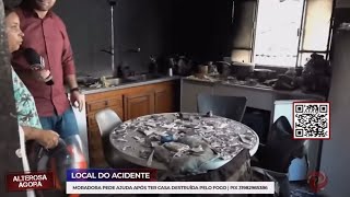 Mulher tem casa destruída após explosão de caminhão de combustível em Belo Horizonte [upl. by Declan963]