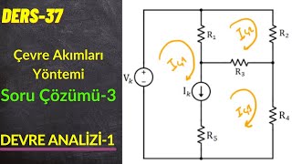 Devre AnaliziI  Çevre Akımları Yöntemi Mesh Analysis Soru 3 [upl. by Nuris613]