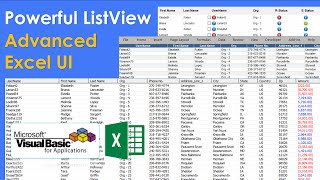 Working with ListView Control in Excel VBA [upl. by Noitna]