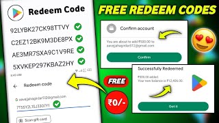 100 Free Redeem Code For Google Playstore At ₹0 How To Get Free Redeem Code  Free Redeem Code [upl. by Jilli]