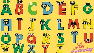 A B C D E F G H I J K L M N O P Q R S T U V W X Y Z ABC Song  Fun Learning Nursery Rhymes [upl. by Felicle227]