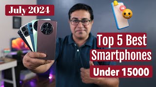 Top 5 Best Phones Under 15000 in June July 2024 I Best Smartphone Under 15k [upl. by Aleac]