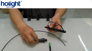 How to Assembly Waterproof Fiber Patch Cord  Fast Connector Type [upl. by Enttirb]