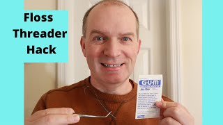 Floss Threader hack an easier way to use a floss threader or superfloss [upl. by Carny]