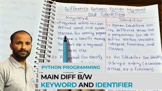 Difference between Python Keywords and Identifiers with Examples  Class 11 CS Tutorials Cse Gyan [upl. by Keon756]