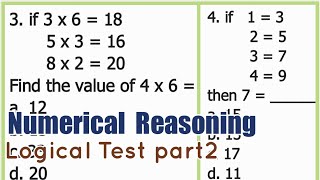 Part2 Logical Test  Numerical Reasoning [upl. by Wurtz354]